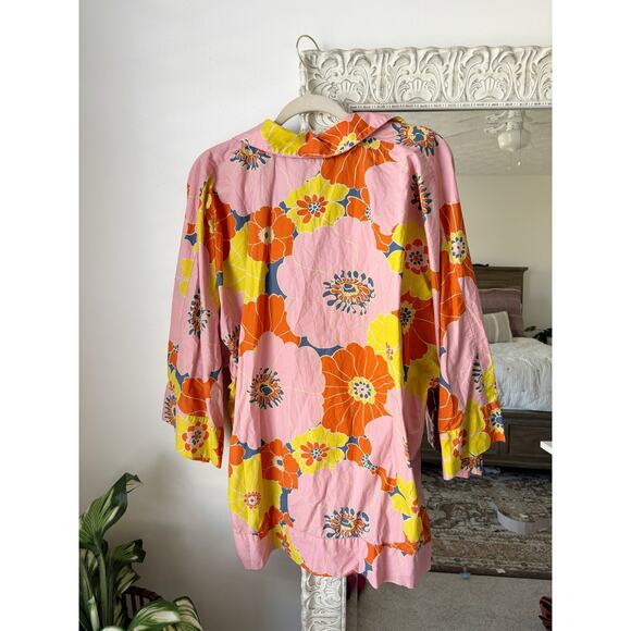 Zara Colorful Floral Oversized Tunic Top - Picture 5 of 6